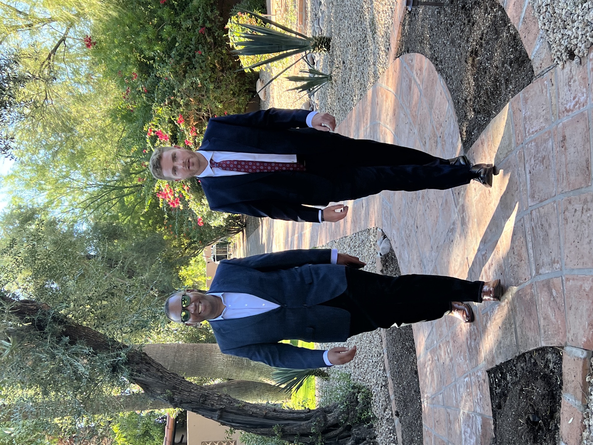 Frank and Sam in suits