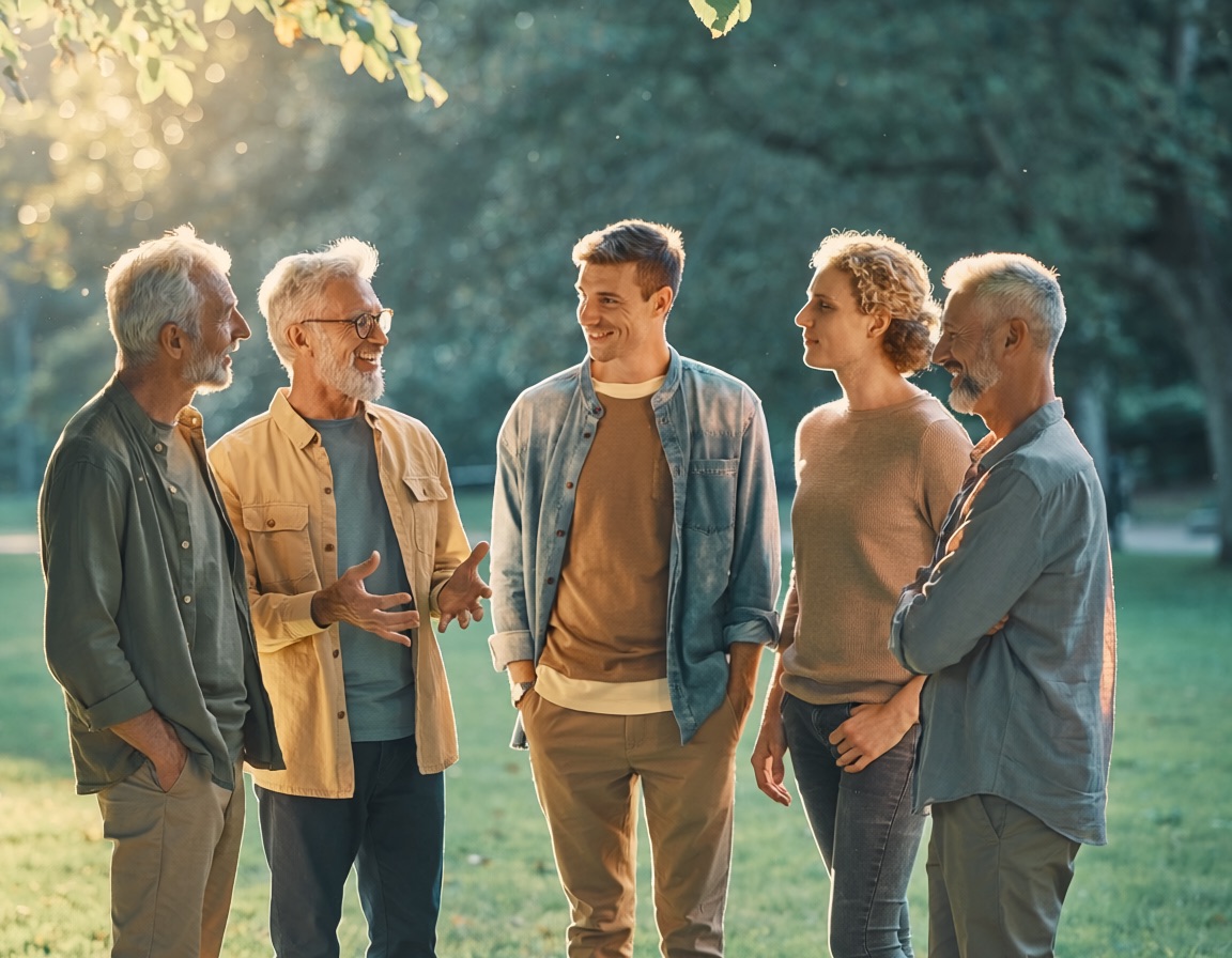 A group of people standing together in support