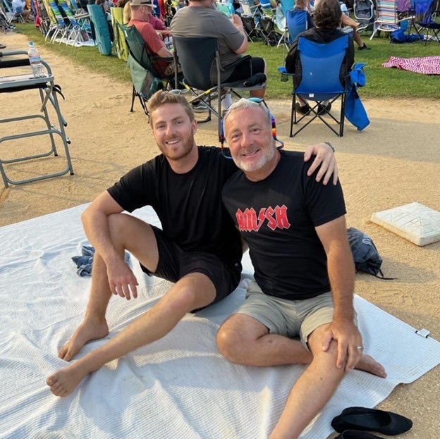 Frank and Sam at a concert